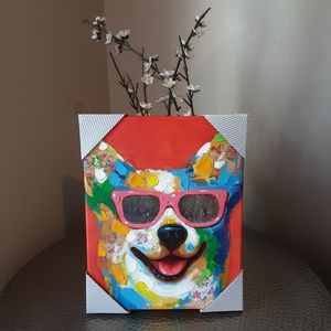 Corgi Dog Canvas Wall Decor NWT